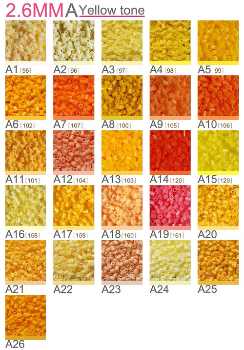 A Series Yellow Tone Color Chart