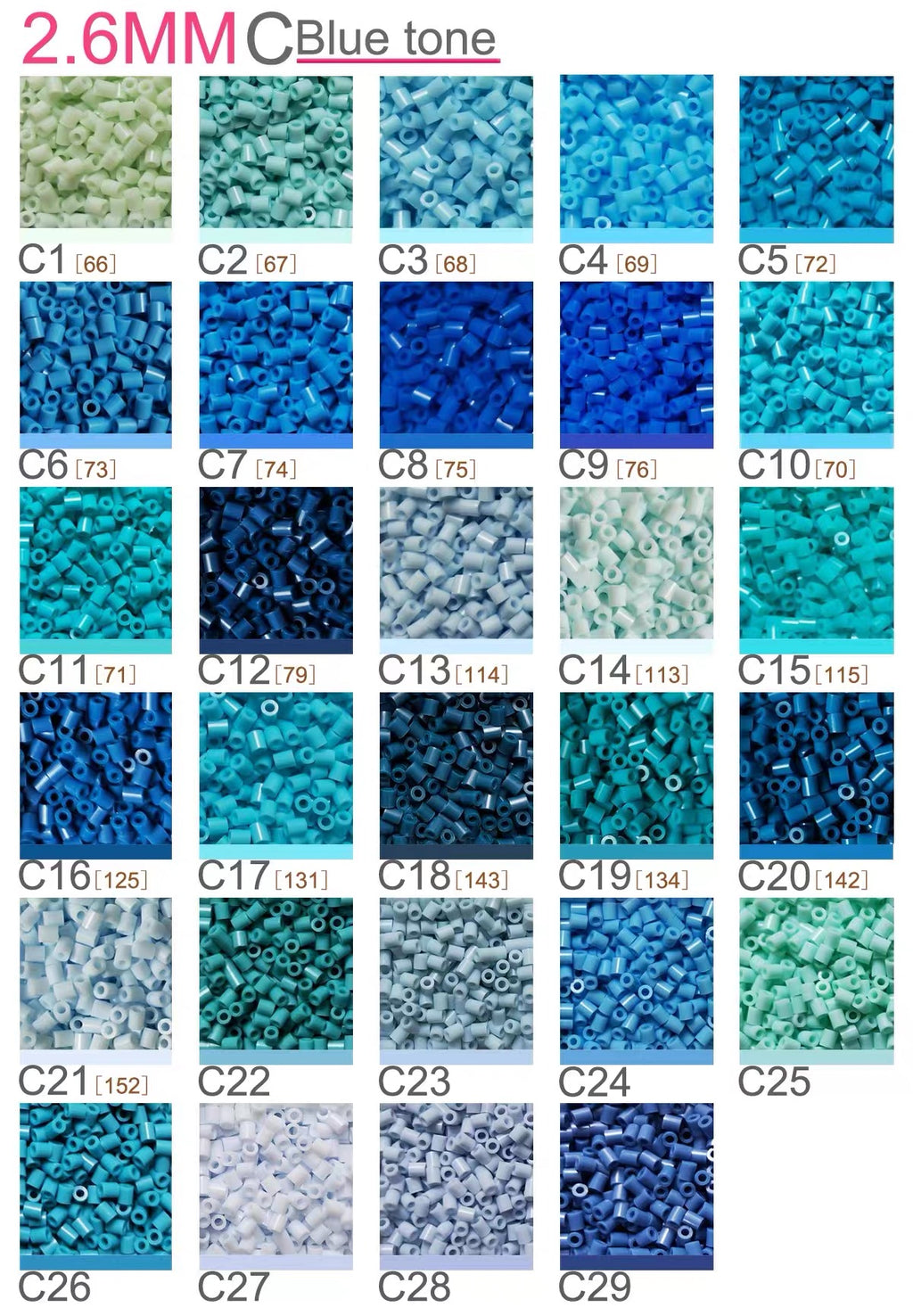 C Series Blue Tone Color Chart